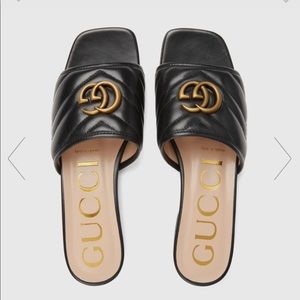 Gucci slides with double GG emblem